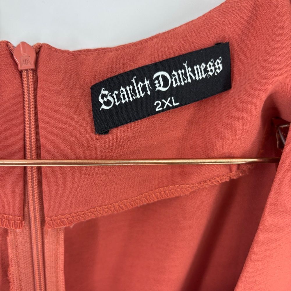 Scarlet Darkness Orange and White Lace-Up Dress women’s 2x renaissance faire - Picture 5 of 9